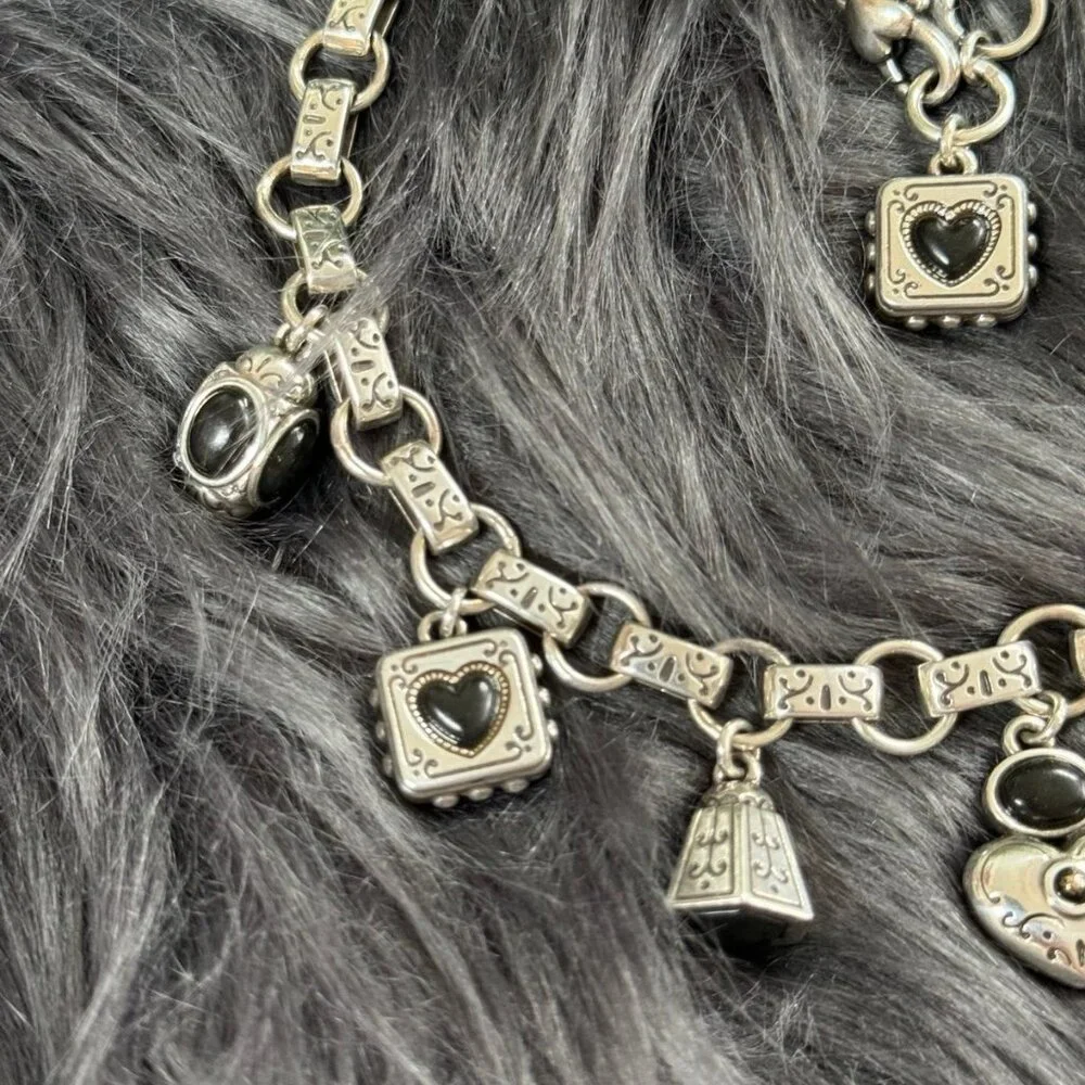 Brighton Black Enamel Charm‎ Necklace